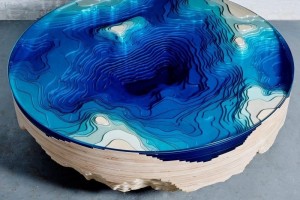 Epoxy resin ocean table - A masterpiece from skilled craftsmen